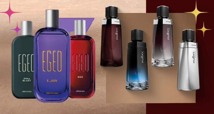 Comparação de perfumes Egeo e Malbec