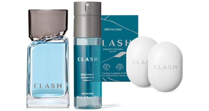 Desodorante colônia Clash, Sabonete em barra Clash e Body spray Clash